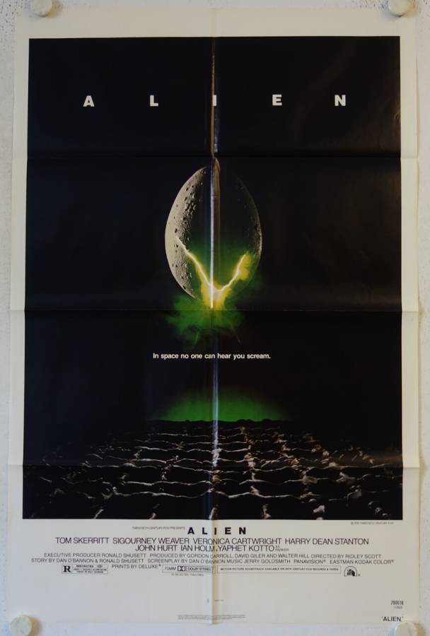 Alien - Das unheimliche Wesen aus einer anderen Welt originales US Onesheet Filmplakat